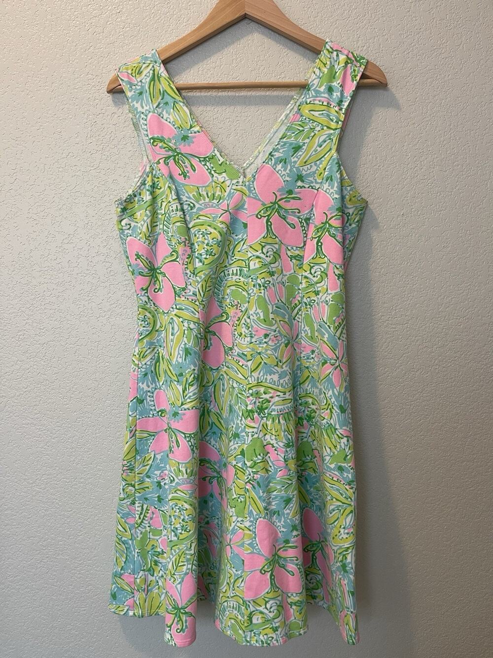 Lilly Pulitzer Dahlia Fit & Flare Coconut Jungle Size M Sleeveless